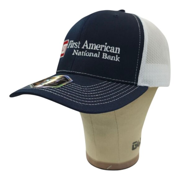 First American National Bank Mesh Snapback Cap Trucker Embroidered Hat NWOT - Picture 2 of 14